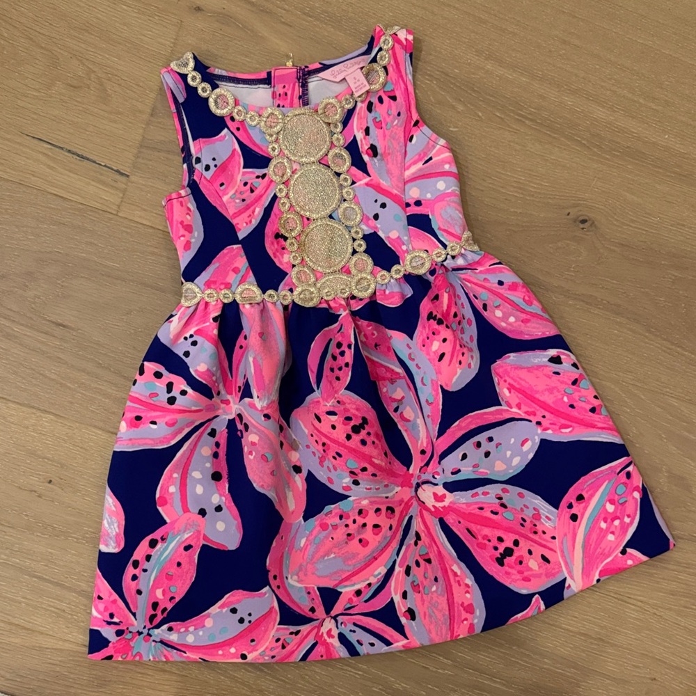 Lilly Pulitzer Pink and purple Floral Kids Dress